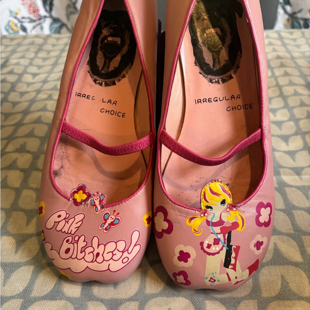 Irregular Choice Pink Bubble toe flats